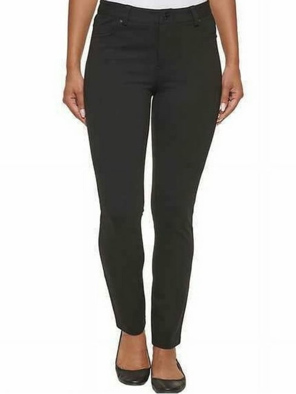 DKNY Women’s Dark Charcoal Skinny Pants-size L